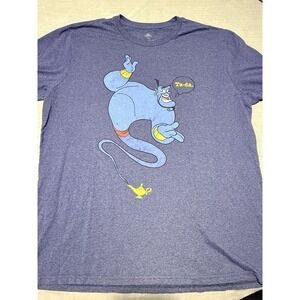 Disney Parks Aladdin Genie "Ta-Da!" Blue Heather T-shirt 2xl Robin Williams Era